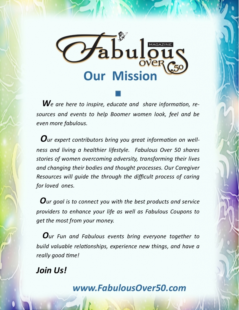 Fabulous Over 50 Mission Statement image