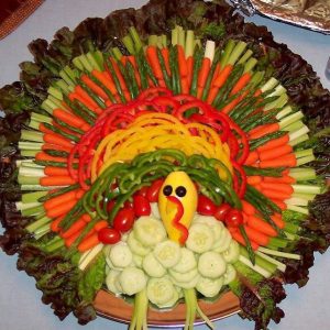 Turkey shaped vegetable tray image